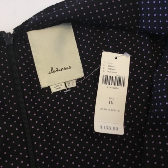 Anthro Elevenses Black Cold Shoulder Romper 10 NWT - Picture 7 of 8